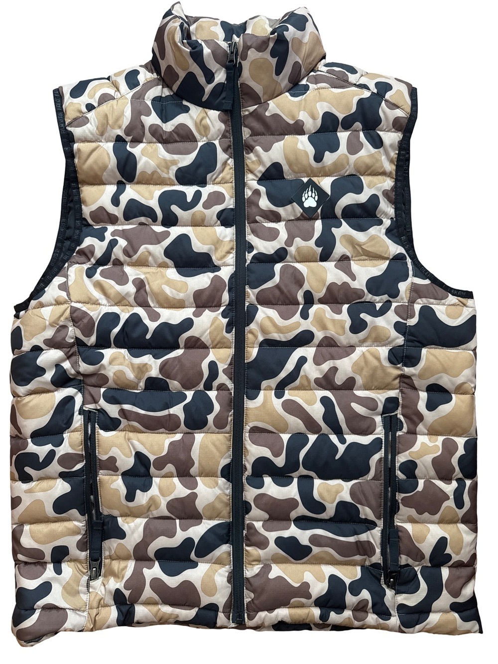 Alaskan Hard Gear Men’s Duck Camo Zip Up Puffer Vest Size Medium Outdoors Work